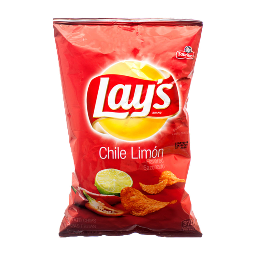 FRITO LAY XVL LAY'S POTATO CHIPS CHILE LIMON 2.25 OZ