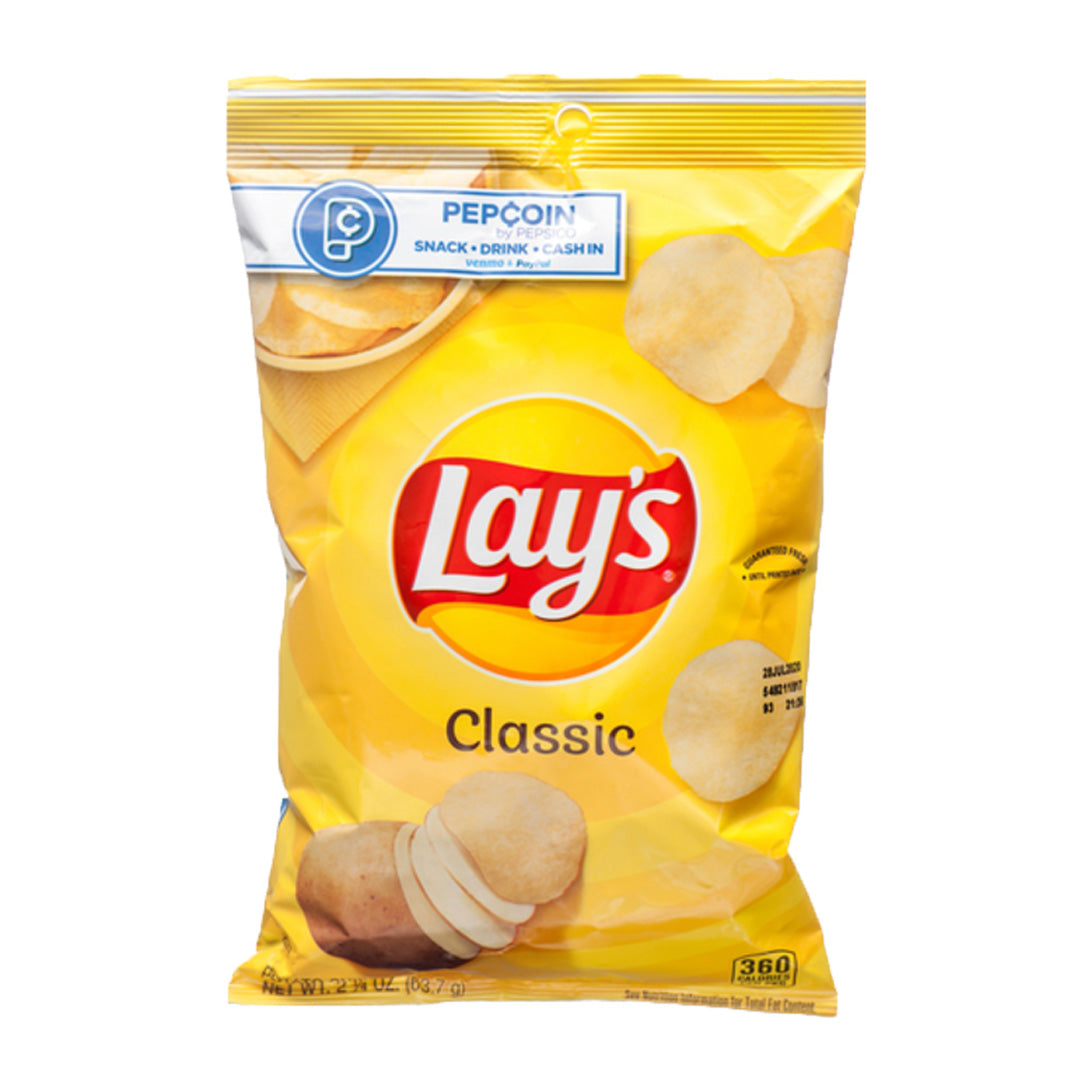 FRITO LAY XVL LAY'S POTATO CHIPS REGULAR 2.25 OZ
