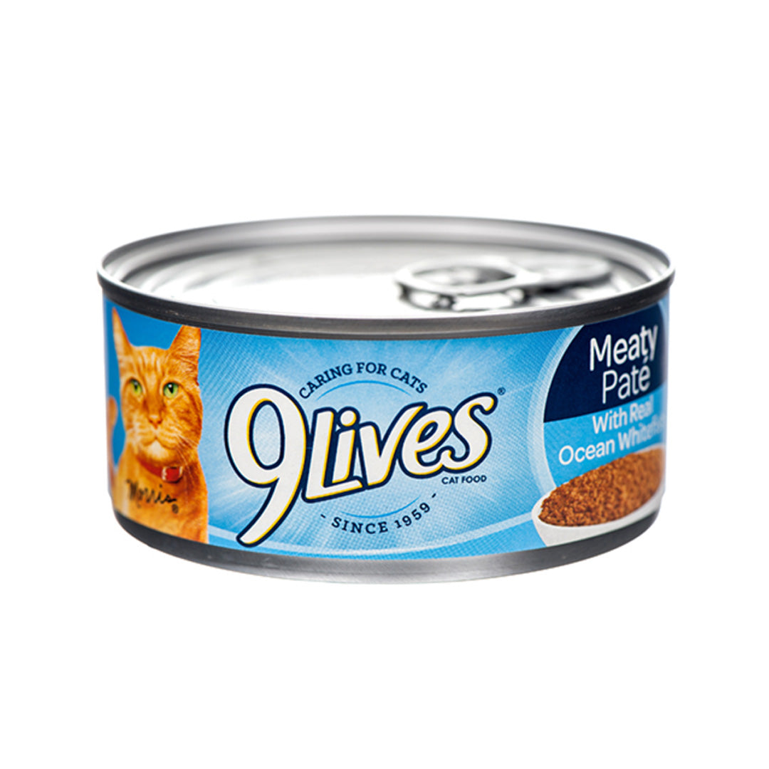 9 LIVES CAT FOOD OCEAN WHITEFISH DINNER 5.5 OZ