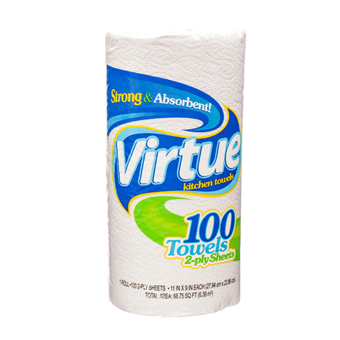 VIRTUE PAPER TOWEL 100 CT 2 PLY