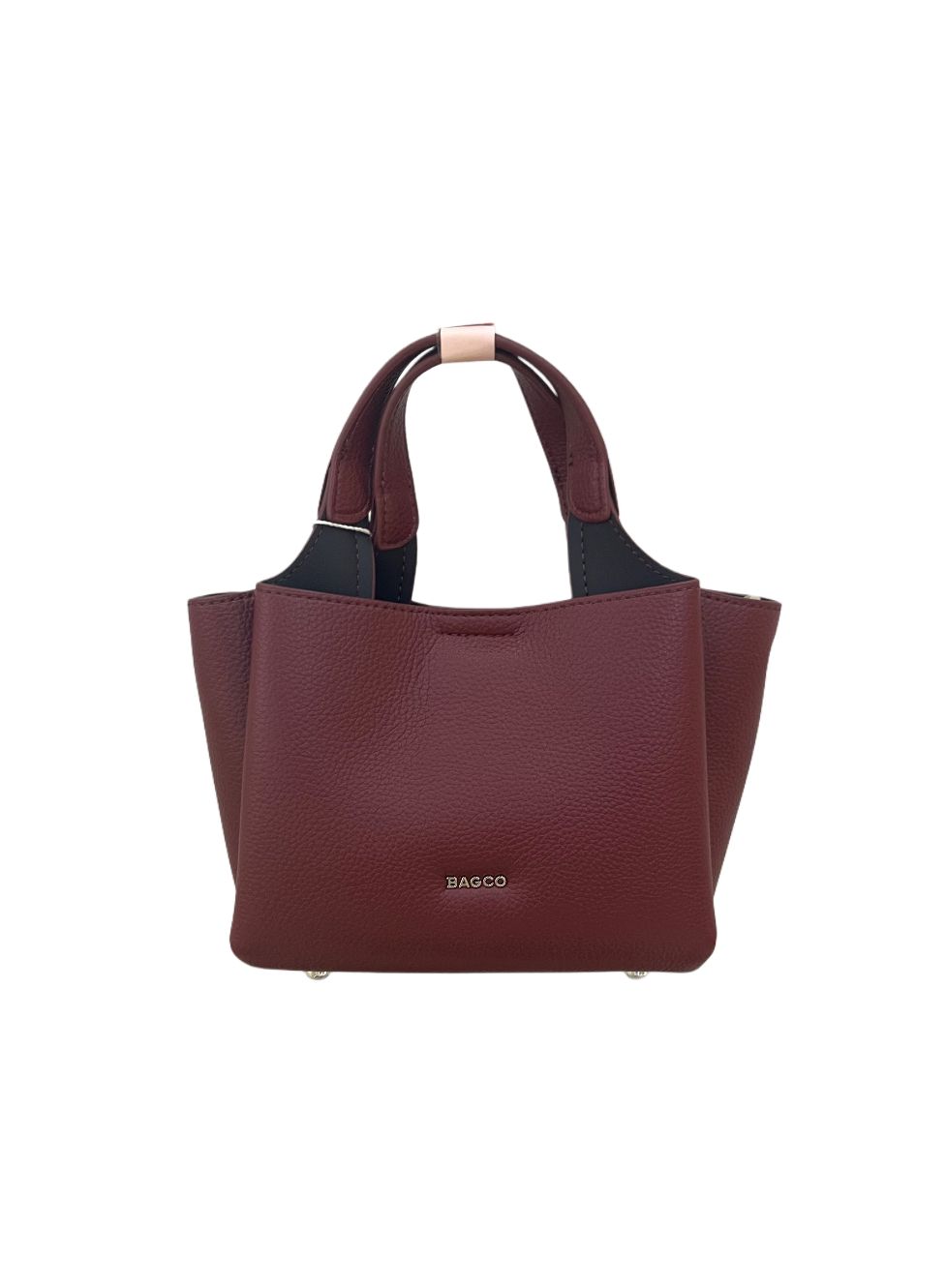 Chrisbella Maroon Structured Tote Bag